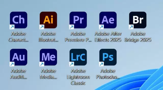 Adobe2025抢先版    其包括PS、AE、lr、ME等9款软件,一键安装激活!